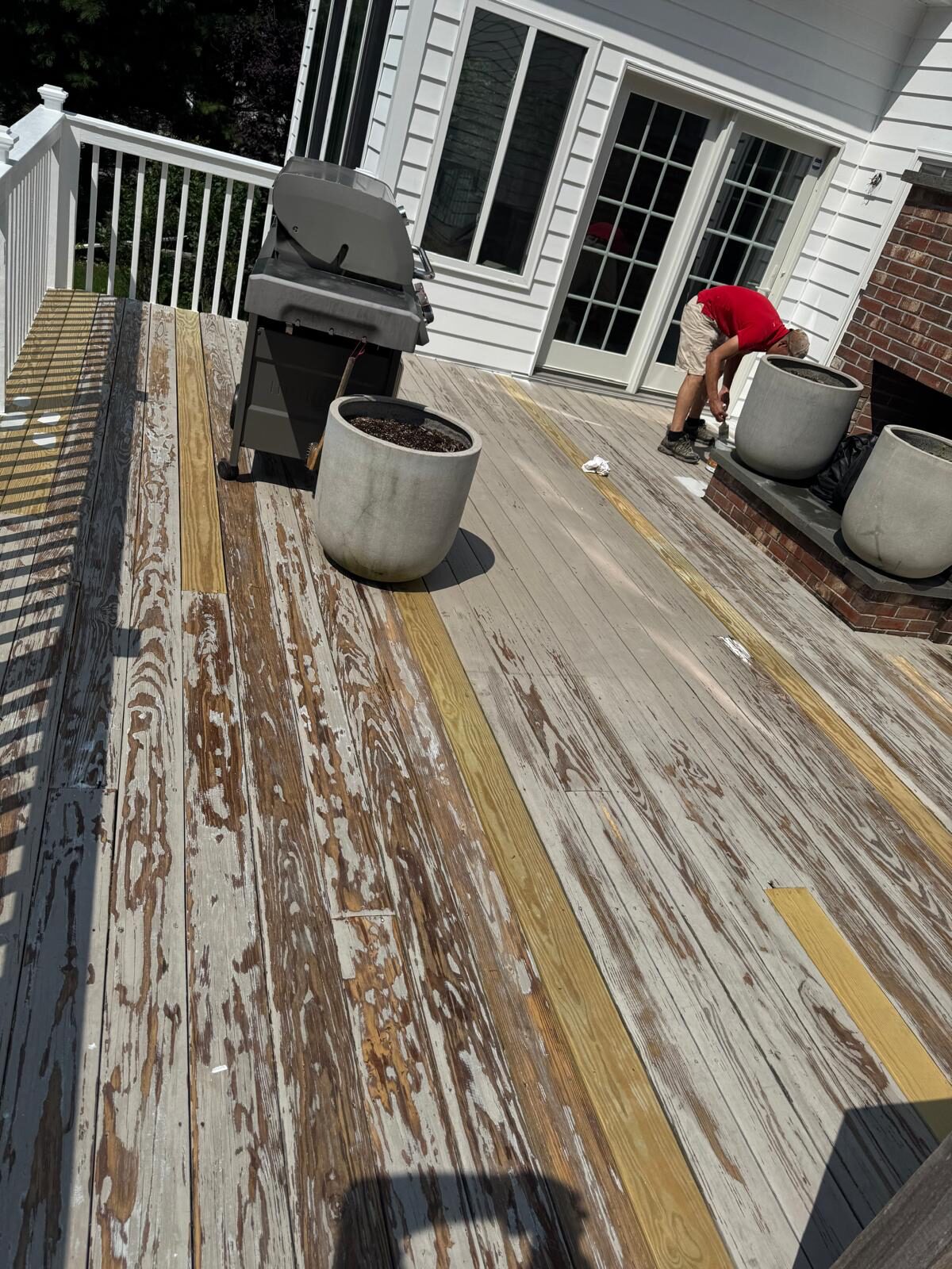 Deck surface before restoration